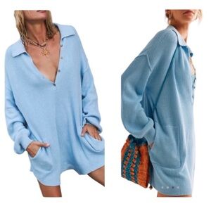 Free People Beach Picnic sweater romper in Venetian Pool size Small NWT
